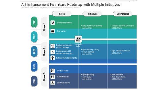 Art_Enhancement_Five_Years_Roadmap_With_Multiple_Initiatives_Clipart_Slide_1.jpg