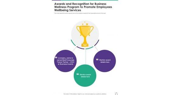 Awards_And_Recognition_Wellness_Program_To_Promote_Employees_One_Pager_Sample_Example_Document_Slide_1.jpg