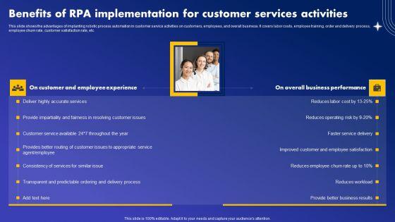 Benefits Of RPA Implementation For Customer Services Activities Clipart PDF Benefits Of RPA Implementation For Customer Services Activities Clipart PDF