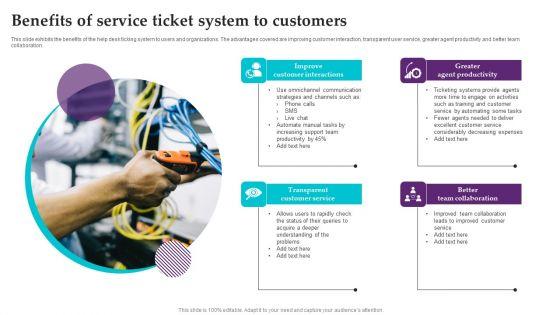 Benefits Of Service Ticket System To Customers Structure PDF Benefits Of Service Ticket System To Customers Structure PDF