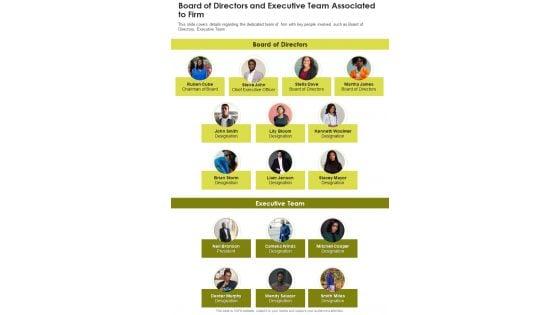 Board_Of_Directors_And_Executive_Team_Associated_To_Firm_One_Pager_Documents_Slide_1.jpg