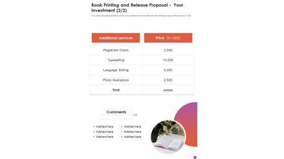 Book_Printing_And_Release_Proposal_Your_Investment_One_Pager_Sample_Example_Document_Slide_2.jpg