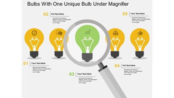 Bulbs_With_One_Unique_Bulb_Under_Magnifier_Powerpoint_Template_1.jpg