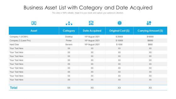 Business_Asset_List_With_Category_And_Date_Acquired_Ppt_PowerPoint_Presentation_File_Outfit_PDF_Slide_1.jpg