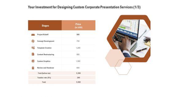 Business_Customizable_Your_Investment_For_Designing_Custom_Corporate_Presentation_Services_Demonstration_PDF_Slide_1.jpg