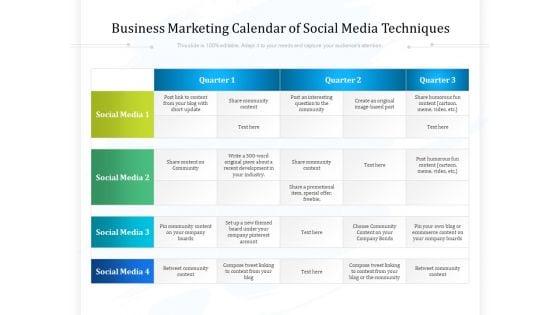 Business_Marketing_Calendar_Of_Social_Media_Techniques_Ppt_PowerPoint_Presentation_File_Ideas_PDF_Slide_1.jpg