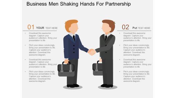 Business Men Shaking Hands For Partnership Powerpoint Template Business Men Shaking Hands For Partnership Powerpoint Template