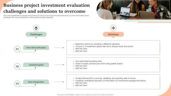 Business_Project_Investment_Evaluation_Challenges_And_Solutions_To_Overcome_Infographics_PDF_Slide_1.jpg
