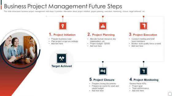 Business Project Management Future Steps Background PDF Business Project Management Future Steps Background PDF