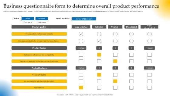 Business_Questionnaire_Form_To_Determine_Overall_Product_Performance_Survey_SS_Slide_1.jpg