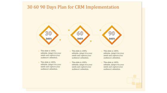 CRM Consulting 30 60 90 Days Plan For CRM Implementation Ppt Gallery Gridlines PDF CRM Consulting 30 60 90 Days Plan For CRM Implementation Ppt Gallery Gridlines PDF