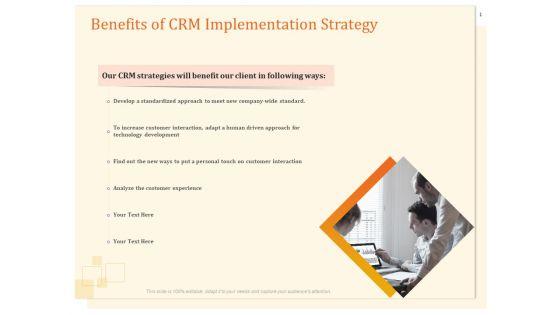 CRM Consulting Benefits Of CRM Implementation Strategy Ppt Slides Layouts PDF CRM Consulting Benefits Of CRM Implementation Strategy Ppt Slides Layouts PDF