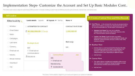 CRM_System_Deployment_Plan_Implementation_Steps_Customize_The_Account_And_Set_Up_Summary_PDF_Slide_3.jpg