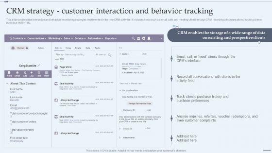 CRM_System_Implementation_Stages_CRM_Strategy_Customer_Interaction_And_Behavior_Tracking_Infographics_PDF_Slide_1.jpg