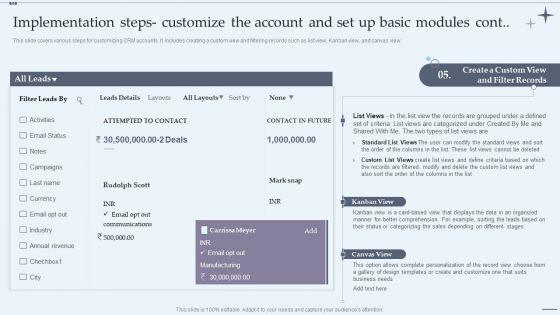 CRM_System_Implementation_Stages_Implementation_Steps_Customize_The_Account_And_Set_Up_Basic_Modules_Information_PDF_Slide_3.jpg