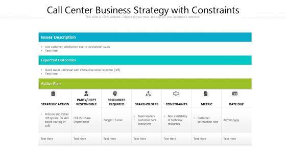 Call_Center_Business_Strategy_With_Constraints_Ppt_PowerPoint_Presentation_Styles_Background_Designs_PDF_Slide_1.jpg