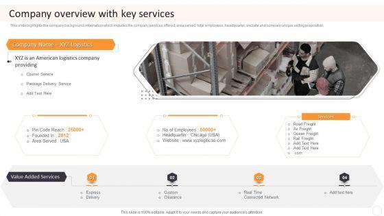 Cargo Logistics Company Profile Company Overview With Key Services Background PDF Cargo Logistics Company Profile Company Overview With Key Services Background PDF