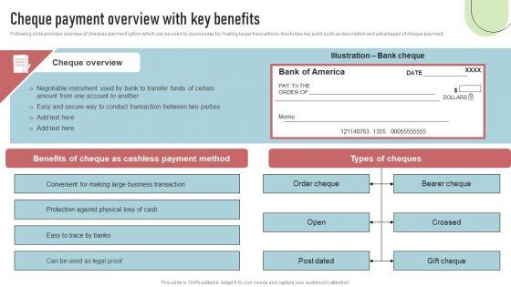 Cashless_Payment_Strategies_To_Enhance_Business_Performance_Cheque_Payment_Overview_With_Key_Benefits_Professional_PDF_Slide_1.jpg