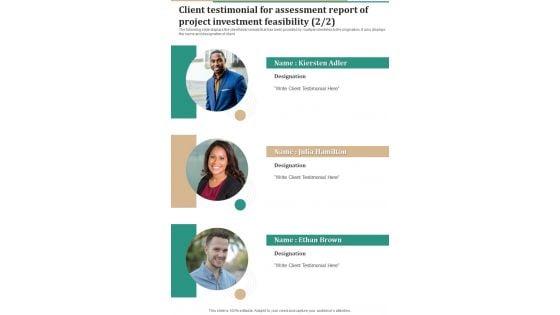 Client_Testimonial_For_Assessment_Report_Of_Project_Investment_Feasibility_One_Pager_Sample_Example_Document_Slide_1.jpg
