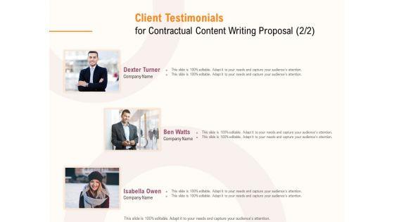 Client_Testimonials_For_Contractual_Content_Writing_Proposal_Ppt_PowerPoint_Presentation_Gallery_Outline_PDF_Slide_1.jpg