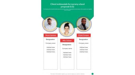 Client_Testimonials_For_Nursery_School_Proposal_One_Pager_Sample_Example_Document_Slide_1.jpg