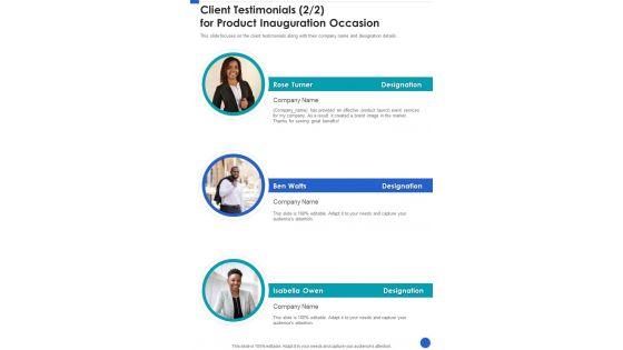 Client_Testimonials_For_Product_Inauguration_Occasion_One_Pager_Sample_Example_Document_Slide_2.jpg