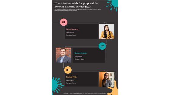 Client_Testimonials_For_Proposal_For_Exterior_Painting_Service_One_Pager_Sample_Example_Document_Slide_1.jpg