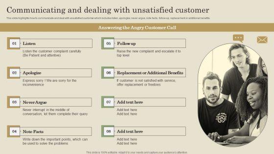 Communicating_And_Dealing_With_Unsatisfied_Customer_Ppt_PowerPoint_Presentation_Diagram_Lists_PDF_Slide_1.jpg