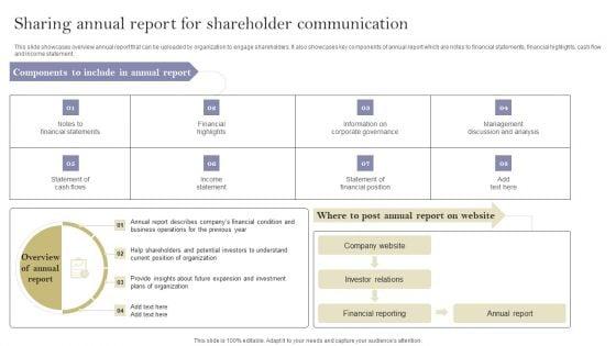 Communication_Means_And_Techniques_Sharing_Annual_Report_For_Shareholder_Communication_Sample_PDF_Slide_1.jpg