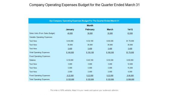 Company_Operating_Expenses_Budget_For_The_Quarter_Ended_March_31_Ppt_PowerPoint_Presentation_Professional_Background_Designs_PDF_Slide_1.jpg