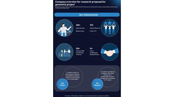 Company_Overview_For_Research_Proposal_For_Genomics_Project_One_Pager_Sample_Example_Document_Slide_1.jpg