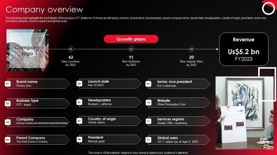 Company Profile For Online Video Service Provider Company Overview Template PDF Company Profile For Online Video Service Provider Company Overview Template PDF