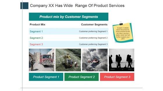 Company_Xx_Has_Wide_Range_Of_Product_Services_Ppt_PowerPoint_Presentation_Visual_Aids_Layouts_Slide_1.jpg
