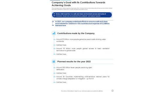 Companys_Goal_With_Its_Contributions_Towards_Achieving_Goals_One_Pager_Documents_Slide_1.jpg