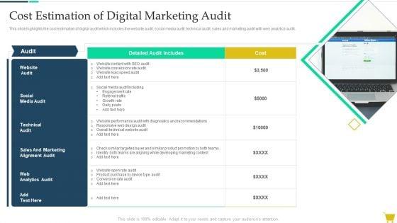 Complete_Online_Marketing_Audit_Guide_Cost_Estimation_Of_Digital_Marketing_Audit_Icons_PDF_Slide_1.jpg