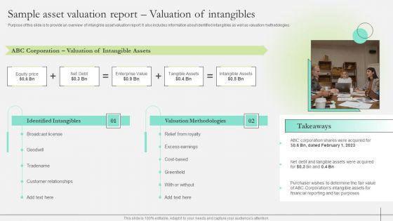 Comprehensive_Guide_To_Strengthen_Brand_Equity_Sample_Asset_Valuation_Report_Valuation_Intangibles_Background_PDF_Slide_1.jpg