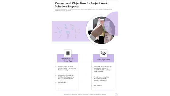 Context_And_Objectives_For_Project_Work_Schedule_Proposal_One_Pager_Sample_Example_Document_Slide_1.jpg