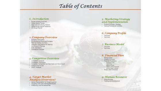 Convenience_Food_Business_Plan_Table_Of_Contents_Ppt_Gallery_Show_PDF_Slide_1.jpg