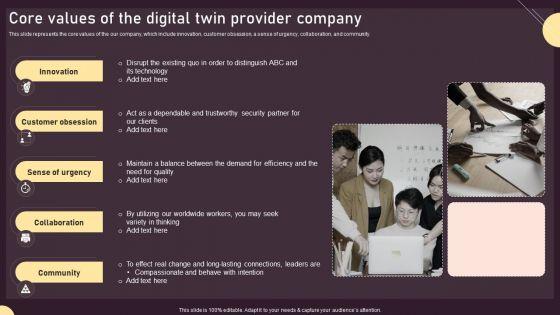 Core Values Of The Digital Twin Provider Company Ppt PowerPoint Presentation File Backgrounds PDF Core Values Of The Digital Twin Provider Company Ppt PowerPoint Presentation File Backgrounds PDF