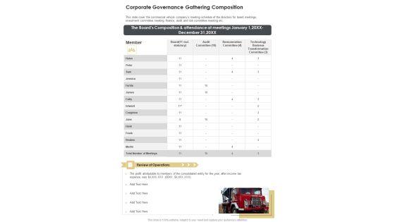 Corporate Governance Gathering Composition One Pager Documents Corporate Governance Gathering Composition One Pager Documents