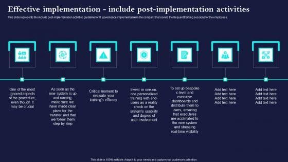Corporate Governance Of ICT Effective Implementationinclude Post Implementation Activities Structure PDF Corporate Governance Of ICT Effective Implementationinclude Post Implementation Activities Structure PDF