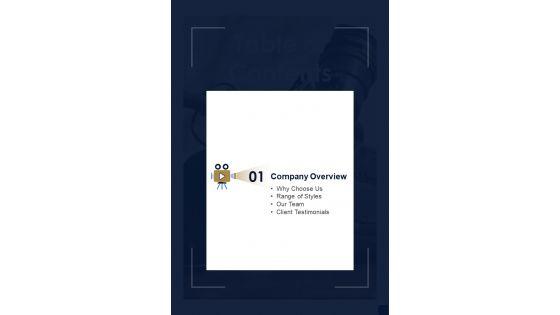 Corporate_Photography_And_Videography_Services_Table_Of_Contents_One_Pager_Sample_Example_Document_Slide_1.jpg