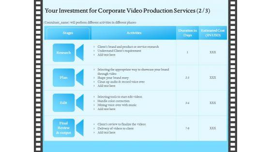 Corporate_Video_Your_Investment_For_Corporate_Video_Production_Services_Plan_Ppt_Professional_Elements_PDF_Slide_1.jpg