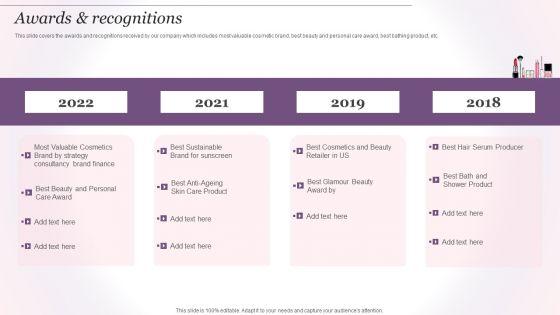 Cosmetics_And_Skin_Care_Company_Profile_Awards_And_Recognitions_Sample_PDF_Slide_1.jpg
