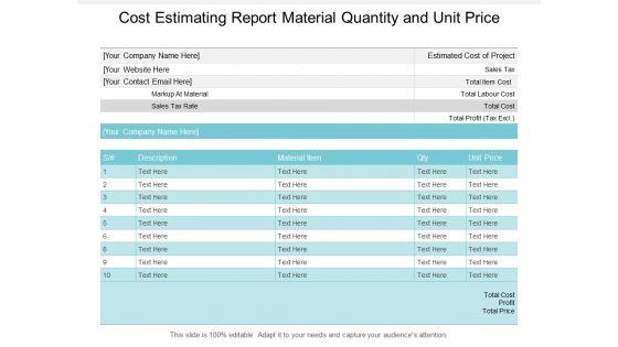 Cost_Estimating_Report_Material_Quantity_And_Unit_Price_Ppt_PowerPoint_Presentation_Styles_Graphics_Download_Slide_1.jpg