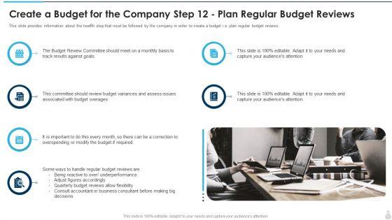 Create_A_Budget_For_The_Company_Step_12_Plan_Regular_Budget_Reviews_Summary_PDF_Slide_1.jpg