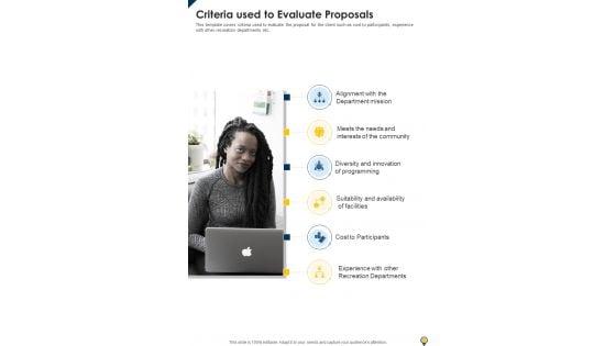 Criteria_Used_To_Evaluate_Proposals_One_Pager_Sample_Example_Document_Slide_1.jpg