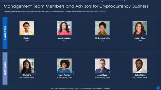 Cryptocurrency_Pre_Seed_Stage_Management_Team_Members_And_Advisors_For_Brochure_PDF_Slide_1.jpg