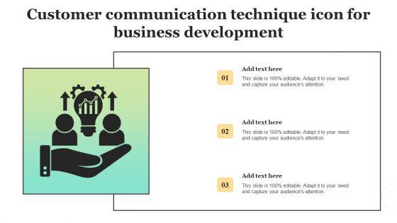 Customer_Communication_Technique_Icon_For_Business_Development_Background_PDF_Slide_1.jpg