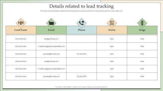 Customer_Lead_Development_Management_Strategies_Details_Related_To_Lead_Tracking_Information_PDF_Slide_1.jpg
